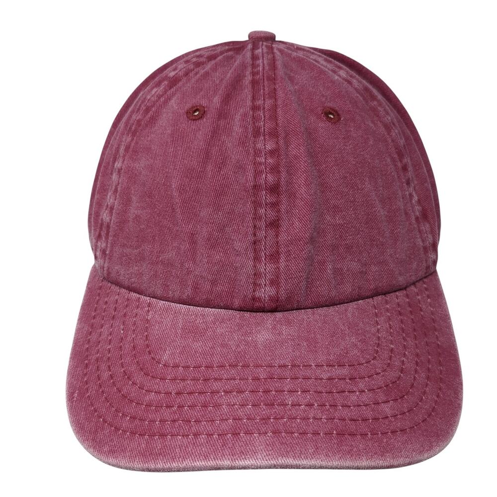 The Hat Depot Slideback Baseball Cap Red One Size Adjustable Vented Holes Blank